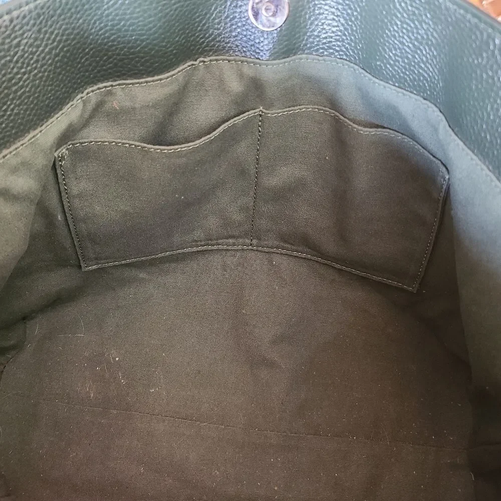 M.I.L.A Hunter Green Leather Lux Hobo Style Handbag